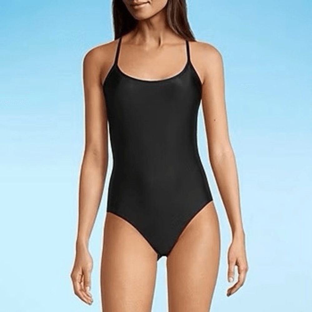 Xersion Womens One Piece Swimsuit Black XL‎